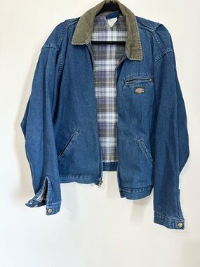 Dickies Denim Detroit Quilted Jacket Corduroy Collar Workwear Y2K men size m